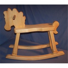 THE PUZZLE-MAN TOYS W-2200 Wooden Rocking Horse - Hand Rubbed Natural Oil   